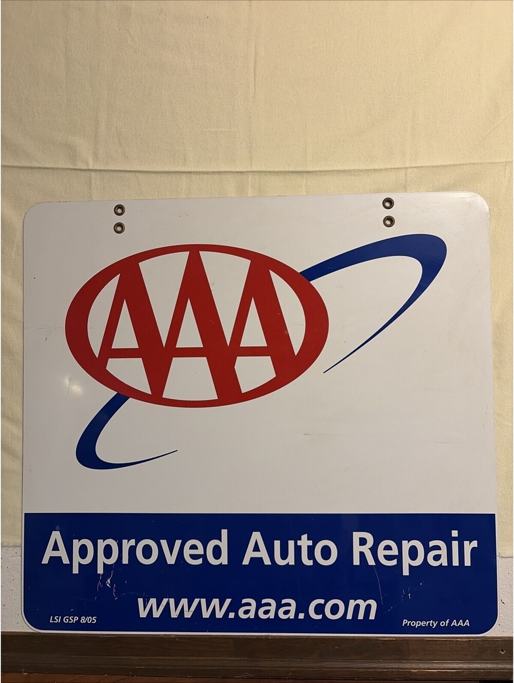 Vintage AAA Approved Auto Repair double sided metal sign 26”x24”